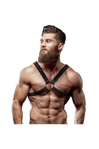 FETISH SUBMISSIVE ATTITUDE - IMBRACATURA IN ECOPELLE CON PETTO INCROCIATO DA UOMO