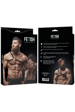 FETISH SUBMISSIVE - ATTITUDE IMBRACATURA IN ECOPELLE CON SPALLE INCROCIATE PER UOMO