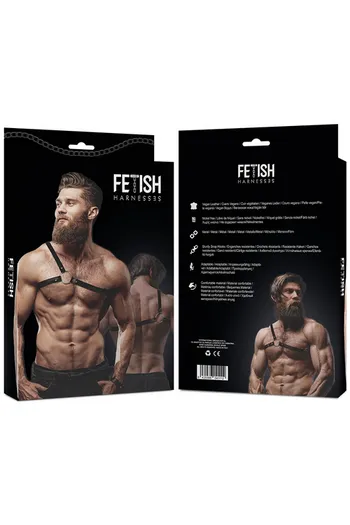 FETISH SUBMISSIVE - ATTITUDE IMBRACATURA IN ECOPELLE CON SPALLE INCROCIATE PER UOMO