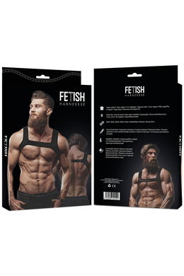 FETISH SUBMISSIVE ATTITUDINE - IMBRACATURA PER IL PETTO IN NEOPRENE PER UOMINI TAGLIA M