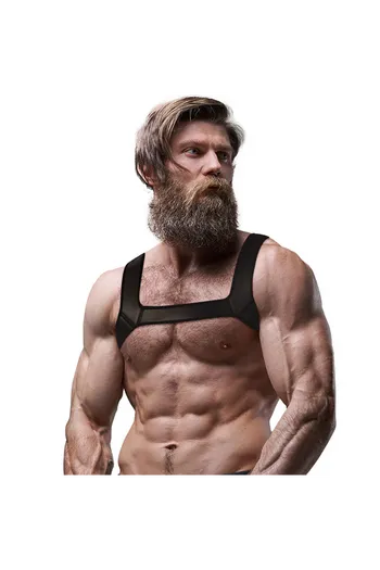 FETISH SUBMISSIVE ATTITUDINE - IMBRACATURA PER IL PETTO IN NEOPRENE PER UOMINI TAGLIA M