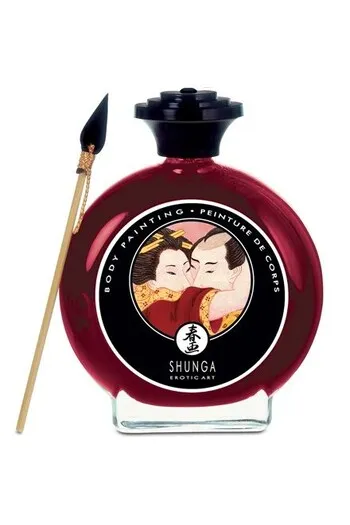 Pittura Corporea Commestibile Shunga - Sapore Cava e Fragole per Coppie