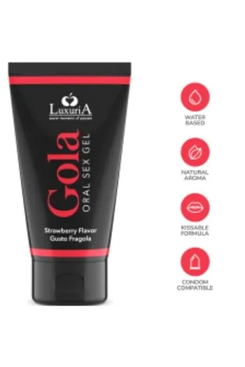 Gola Oral Pleasure Fresa - Gel Commestibile per Sesso Orale | Luxuria Secret