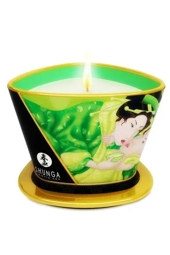 Shunga Massage Candle: Sensuality and Intimacy with Green Tea Aroma