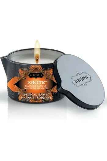Kamasutra Massage Candle with Tropical Mango Oil - Sensuality and Relaxation