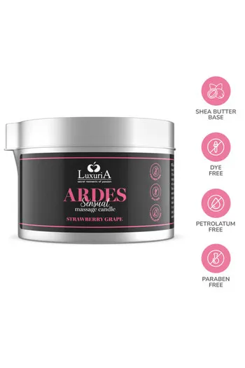 Luxuria Ardes Vela da Massaggio Uva/Fragola - Intensifica la Tua Intimità