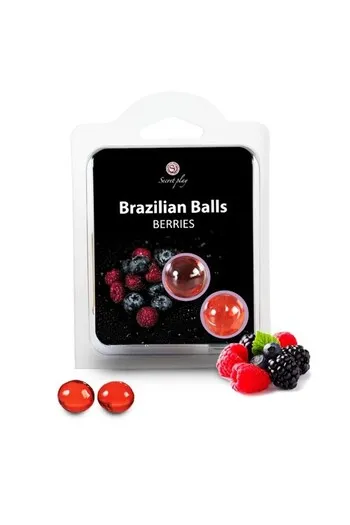 Single-Dose Brazilian Ball Lubricant - Forest Fruits Flavor for Sensual Massages