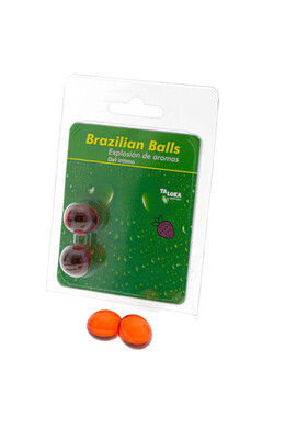 PACK 2 BRAZILIAN BALLS INTIMATE GEL - STRAWBERRY AROMA PLEASURE EXPLOSION
