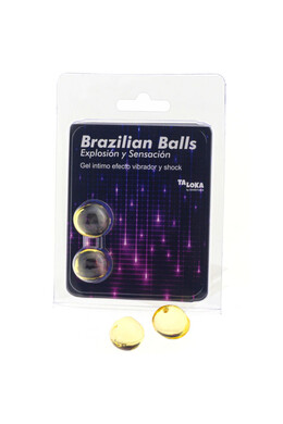 Pack 2 Brazilian Balls Excitement Gel - Vibration and Shock Effect | Diablo Picante