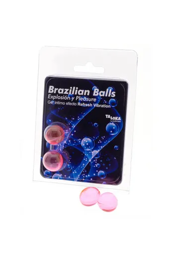 Pack 2 Brazilian Balls Excitement Gel - Refreshing Effect & Vibrations | Diablo Picante