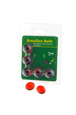Pack 5 Brazilian Balls Intimate Gel - Pleasure Explosion with Strawberry & Champagne Aroma