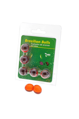 Pack 5 Brazilian Balls Intimate Gel - Explosion of Pleasure with Strawberry and Chocolate Aroma