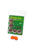Pack 5 Brazilian Balls Gel Intimo - Esplosione di Piacere con Aroma Fragola e Cioccolato