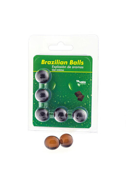 PACK 5 Brazilian Balls Intimate Gel - Pleasure Explosion with Chocolate Aroma | Diablo Picante