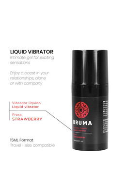 Strawberry flavored vibrating intimate gel for intense pleasure