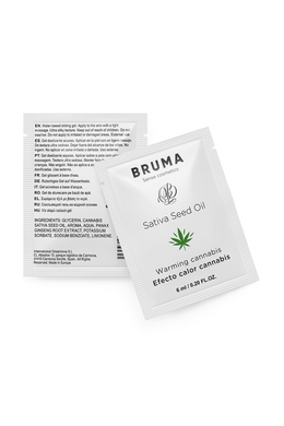 BRUMA Warming Seed Oil Lubricant with Cannabis Flavor 6ML | Enhance Intimate Moments