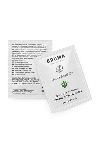 Gel Scorrevole BRUMA con Olio di Semi Effetto Calore e Gusto Cannabis 6ML | Intensifica la Passione