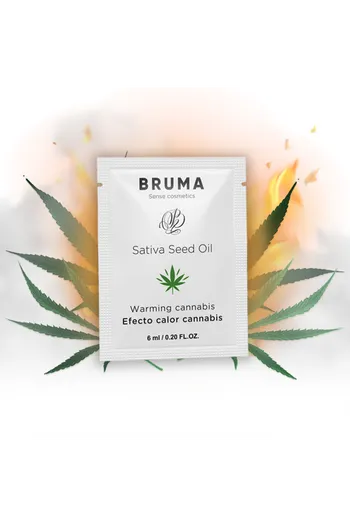 Gel Scorrevole BRUMA con Olio di Semi Effetto Calore e Gusto Cannabis 6ML | Intensifica la Passione