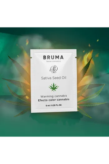 Gel Scorrevole BRUMA con Olio di Semi Effetto Calore e Gusto Cannabis 6ML | Intensifica la Passione