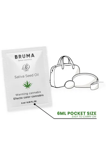 BRUMA Warming Seed Oil Lubricant with Cannabis Flavor 6ML | Enhance Intimate Moments