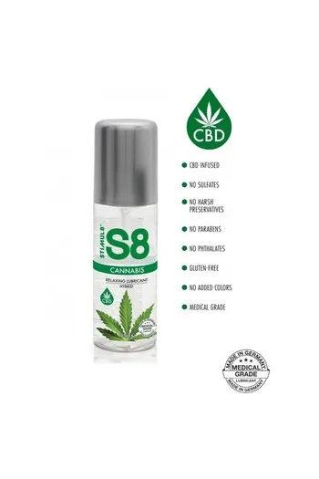 Lubrificante Ibrido Cannabis S8 | Effetto Calore Duraturo | Compatibile Preservativi