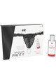 INTT Brazilian Panty Black: Lingerie Sensuale con Perle e Gel alla Fragola