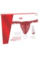 Brazilian Panty Red con Perle e Lubrificante alla Fragola - INTT