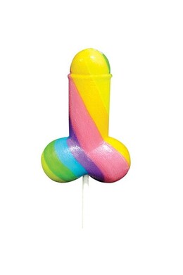 Rainbow Multiflavor Penis Lollipop