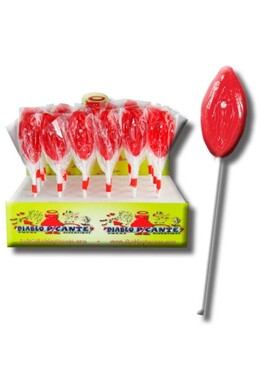 Strawberry-Flavored Lip-Shaped Lollipop - Diablo Picante