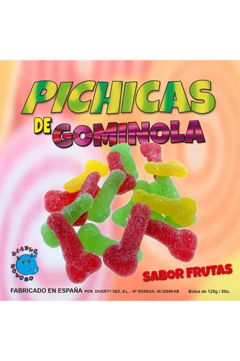 Fruit-Flavored Penis-Shaped Gummy Candy Box - Diablo Picante