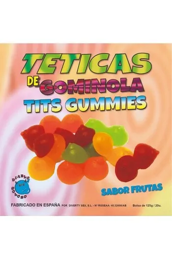 Sexy breast-shaped chewable candies