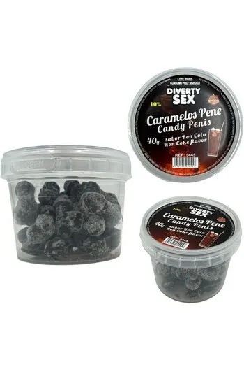 Penis-Shaped Candy Rum Cola Flavor - 20 Pieces | Original Party Gift for Adults