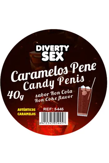 Penis-Shaped Candy Rum Cola Flavor - 20 Pieces | Original Party Gift for Adults