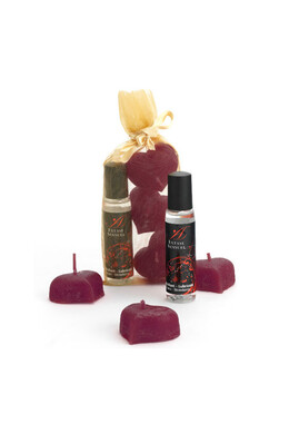 Kit Extase Sensual: Velas Petali Rosa e Gel Lubrificante Fragola per una Notte di Passione