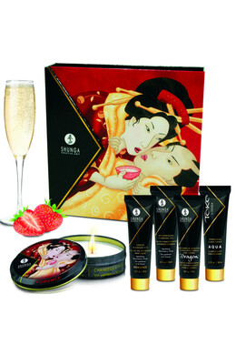 Shunga Geisha Secrets Fresas and Cava: Erotic 5-Product Set | Shunga Cosmetics