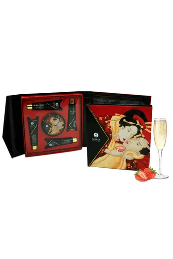Shunga Geisha Secrets Fresas and Cava: Erotic 5-Product Set | Shunga Cosmetics