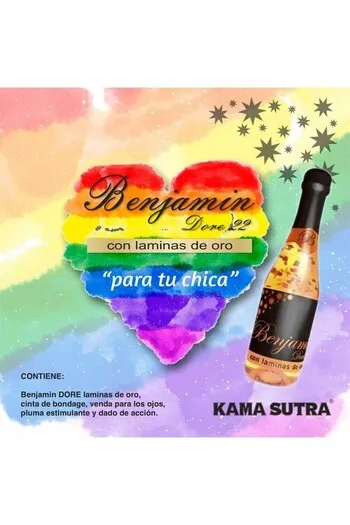 Benjamin Doré con Lamine d'Oro 22K per Lei con Bandiera Arcobaleno - Set Erotico Premium