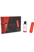 Double Fun di INTT: Kit Vibromassaggiatore con Gel Lubrificante alla Fragola