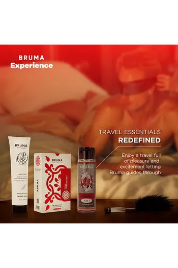 BRUMA Strawberry Sensual Pack - Stimulating Gel and Intimacy Accessories