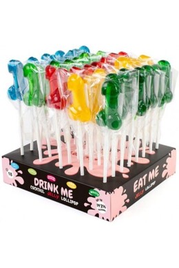 SECRETPLAY - DISPLAY ASSORTMENT PENIS LOLLIPOPS WITH ALCOHOL 40 UNITS