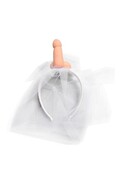 DIABLO PICANTE - WHITE BRIDAL VEIL WITH PENIS