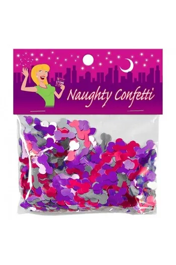 Penis-Shaped Confetti - 4 Metallic Colors
