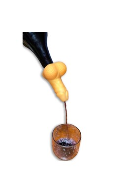 Golden Penis-Shaped Wine Decanter - For Unforgettable Parties