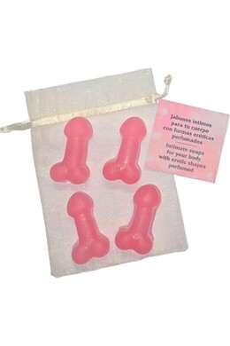 Mini Saponi Profumati a Forma di Pene Rosa - Regalo Originale per Addii al Celibato
