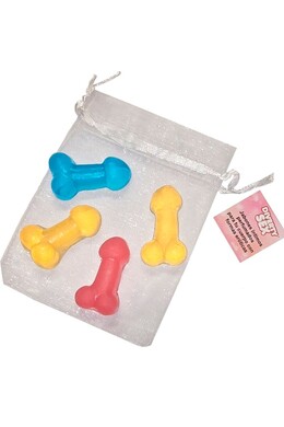 Set of 4 Mini Penis-Shaped Soaps for Bachelor/Bachelorette Parties | Original and Fun Gift