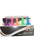 Box of 5 Penis-Shaped Candles - Vibrant Colors for Parties & Celebrations