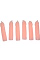 Set of 6 Penis-Shaped Candles Flesh Color - For Unforgettable Parties