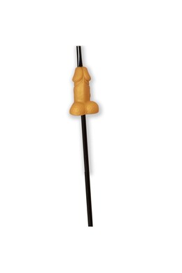 Cannuccia con Figura Fallica Dorata - Divertente e Provocatoria per Feste