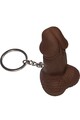 Penis-Shaped Keychain in Mulatto Color - Unique Bachelor Party Gift