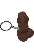 Penis-Shaped Keychain in Mulatto Color - Unique Bachelor Party Gift